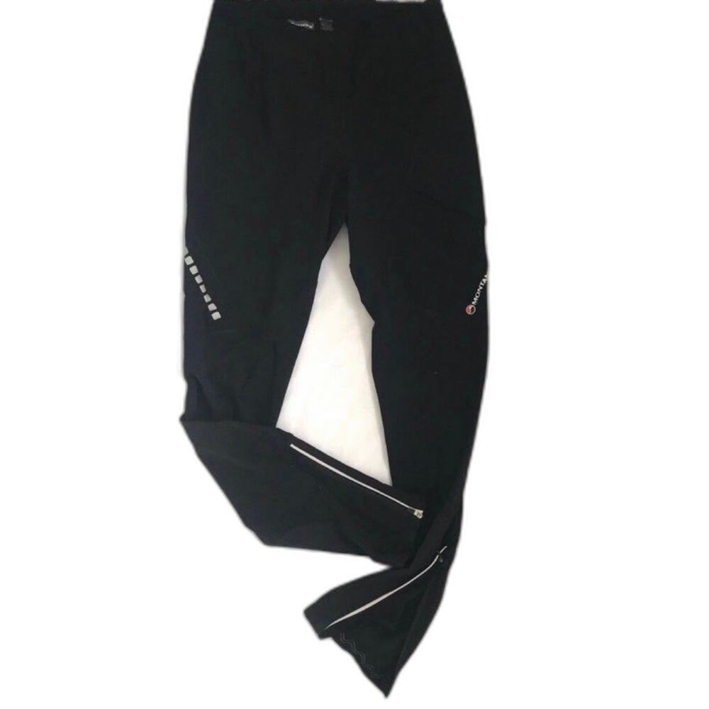 Montane Medium black running legging pants Reflective Zip Hems 28” inseam EUC